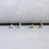 S925 Sterling Silver Star and Moon Mini Stud Earrings
