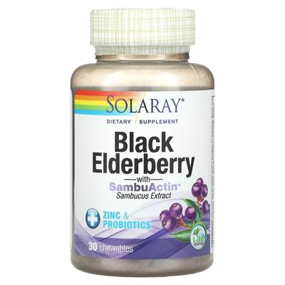 Black Elderberry with SambuActin, 30 Chewable Tablets