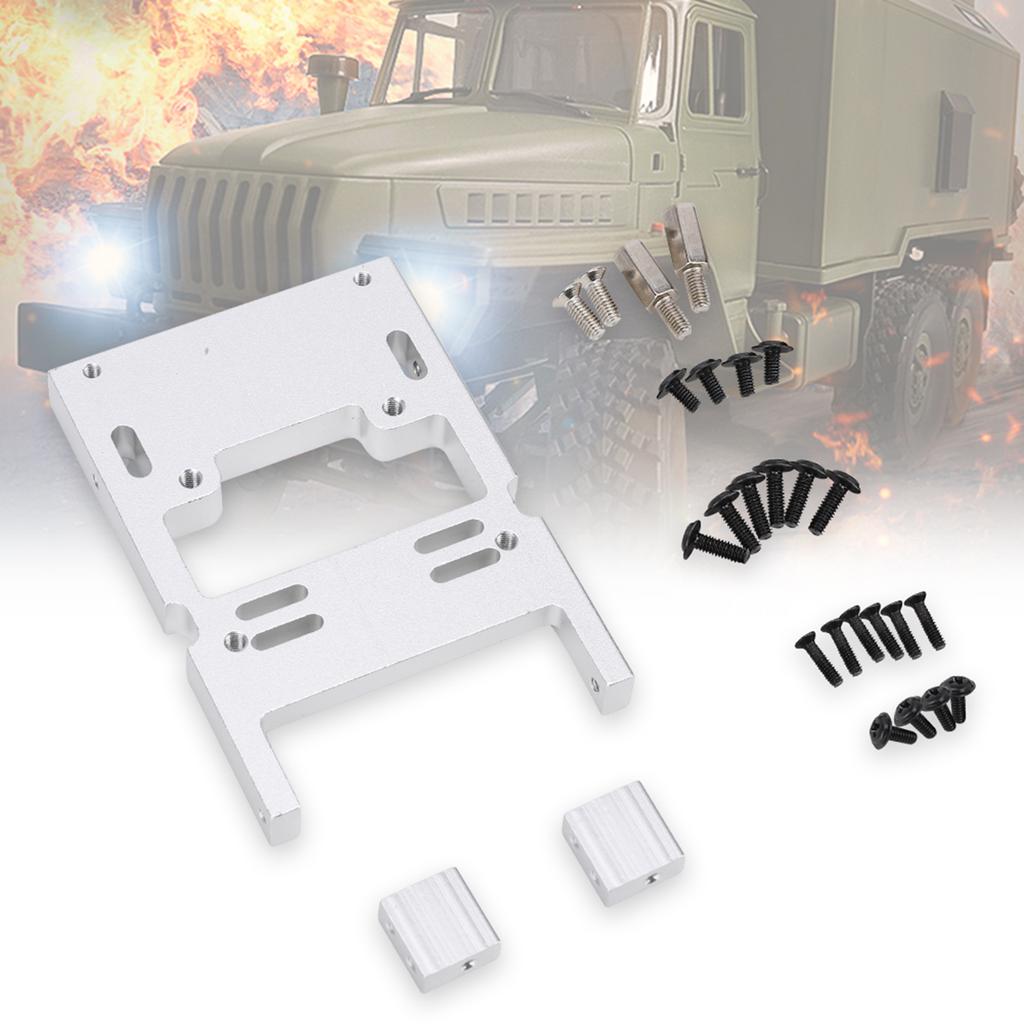 Silver Metal Steering Engine Gear Fixed Mount Base Accessories Upgrade Parts for WPL B14 B24 B16 B36 1 16 RC CarSilver