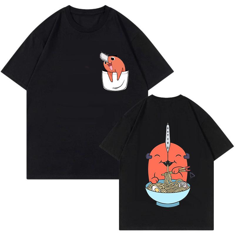 Unisex Mange Y2k Kleidung Japanischer Anime Chainsaw Man T-Shirt 90er Lustiges Pochita T-Shirt Makima Harajuku Grafik-T-Shirts Tops T-Shirt