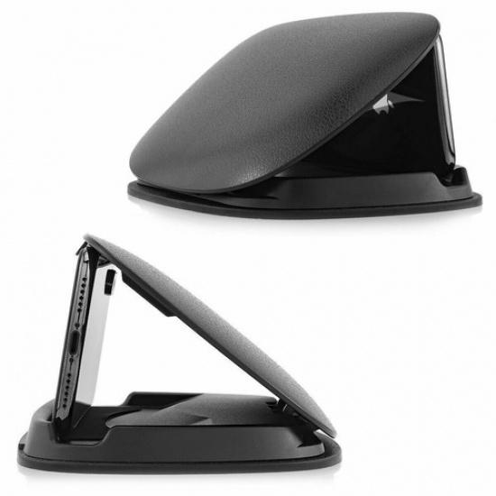 Car Phone Holder Mount Dashboard Clamshell Cell Phone Holder Stand Anti-Slip