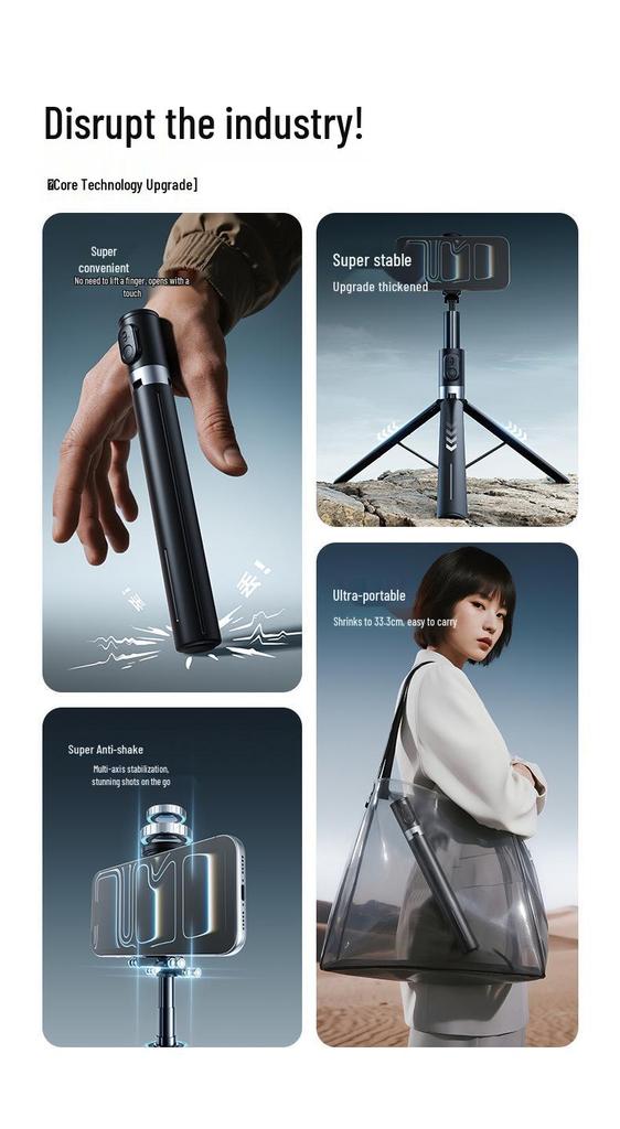 X7 Selfie Stick Tripod - Portable Handheld Stand for Live Streaming and Shooting