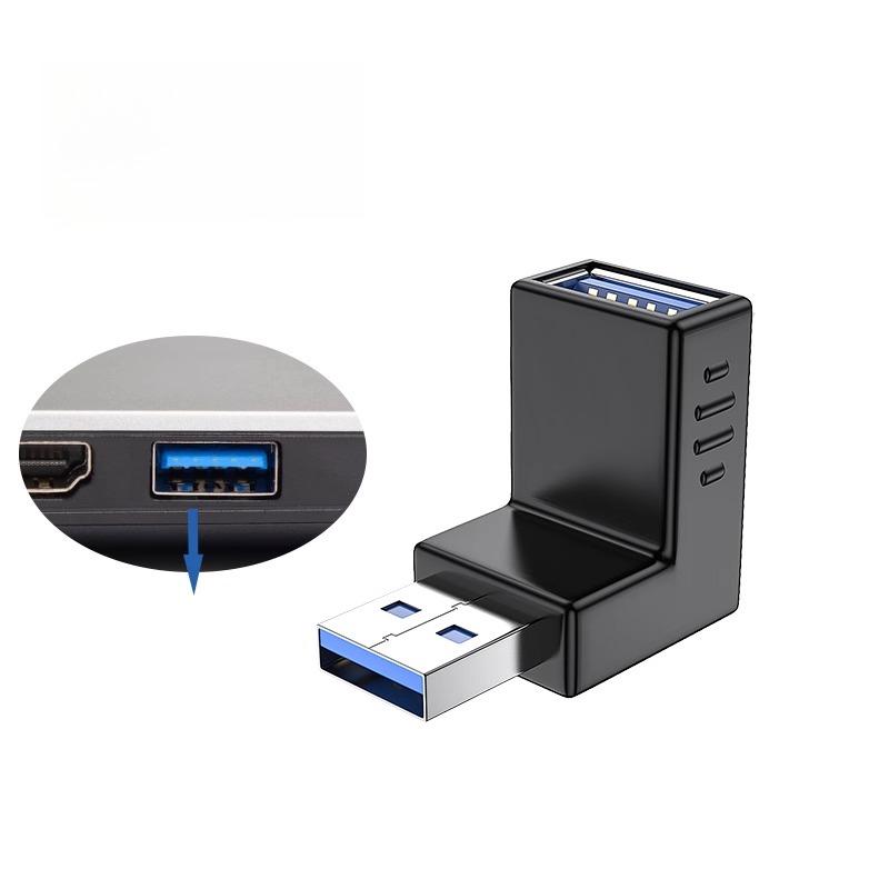 USB3.0 adapter male to female 90-degree right-angle USB elbow to connector L-shaped USB cable male to female converter