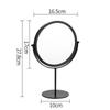 Metal Makeup Mirror with Stand Round Dressing Mirror Retro Desktop Mirror  Bedroom