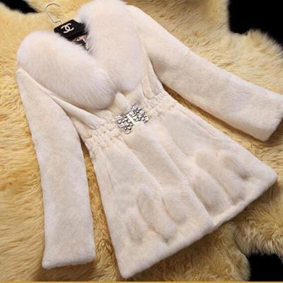 High-end Korean Version of Long and Long Fox Fur Coat Rex Rabbit Fur Leather City Fur Coat