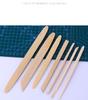 Bamboo Clay Sculpture 7-piece Set of Round Head Bamboo Scraper Fine Handmade Pottery Sculpture Craft Blank Tool