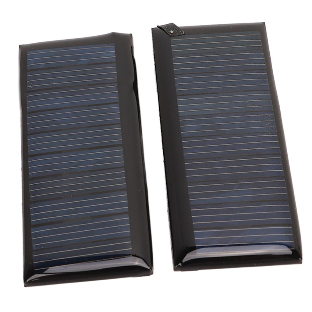 2PCS 45MA 5V Mini Solar Panels 3.7V High Conversion Rate Energy Saving Efficient Polycrystalline Solar Cells