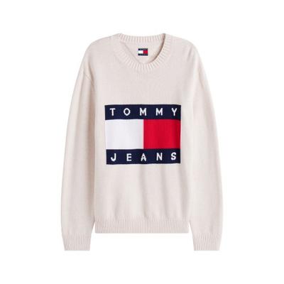 Tommy Jeans Mens Flag Logo Crew Neck Jumper