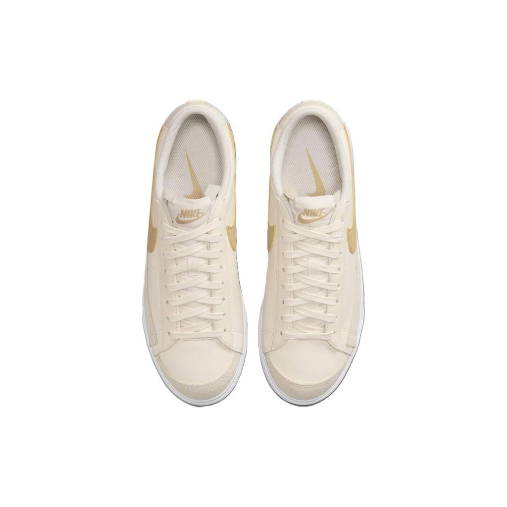 Nike Blazer Low Platform Pale Ivory Saturn Gold Women Sneakers Cream White DJ0292-113