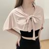 Multifunctional Tie Up Yoga Skirt Solid Color Asymmetrical Design Running Butt Curtain Anti-Exposure Portable Ice Silk Tie Shawl