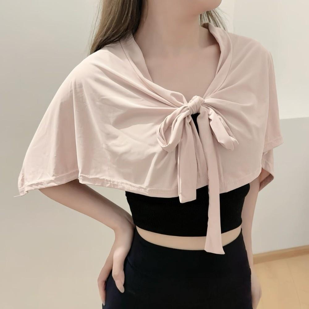 Multifunctional Tie Up Yoga Skirt Solid Color Asymmetrical Design Running Butt Curtain Anti-Exposure Portable Ice Silk Tie Shawl