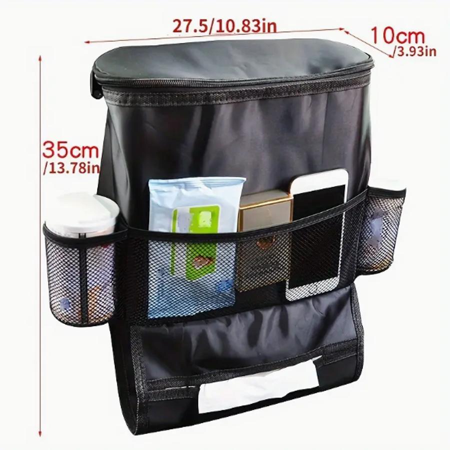 Car Back Seat Organizer Storage Bag Car Hanging Bag Multi-Pocket Auto Car Storage Tissue Box Interior Accessory Stowing Tidying