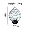 Creative Space Series: Astronaut Cat Brooch - Cute Black & White Cartoon Fashion Badge Accessory