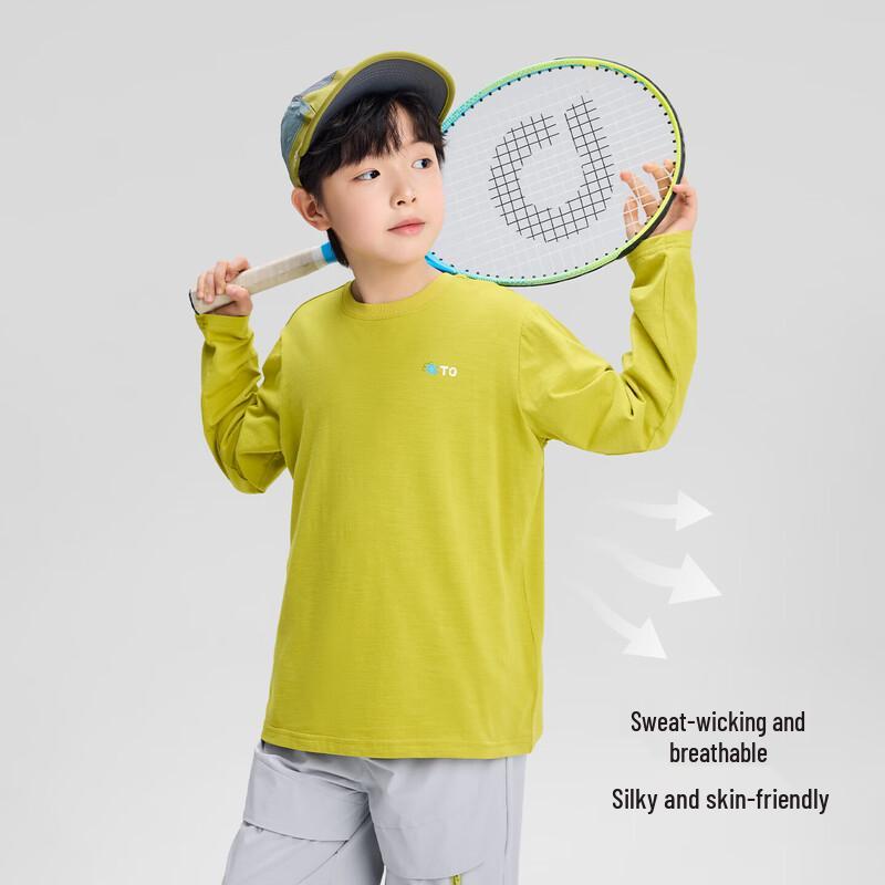 Zuoxi Boys Slub Cotton Long-Sleeve T-Shirt 140