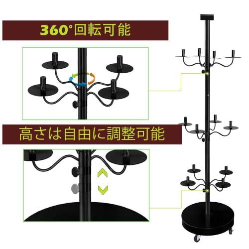 Lhysn Wig Stand, Wig Hanger, Assembly-Friendly Wig Stand, Rotating, Shape-Preventing, Wig Storage, Mannequin Head Storage, for Home Use, Barber Shops,