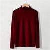 Neues Herren High Neck Gebürstetes Langarm Warmes Base Layer Oberteil