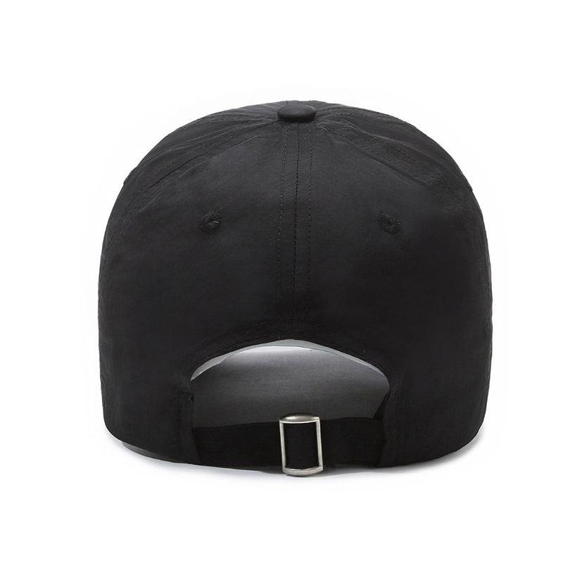 Summer Quick-Dry Breathable Mesh Embroidered Sun-Protective 6-Panel Adjustable Baseball Cap Visor Alphanumeric Text for Running