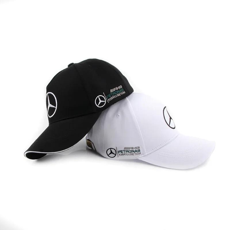 Car Sticker 2025 Hot For Benz Car Duck Tongue Cap For Mercedes Benz 3D Hat Car MOTO GP Racing F1 Baseball Cap Hat Adjustable Cas