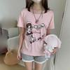 Women T Shirts Cartoon Printed Funny Sweet Slim Summer Fashion Short Sleeve Y2k Aesthetic Harajuku Tops Female Casual