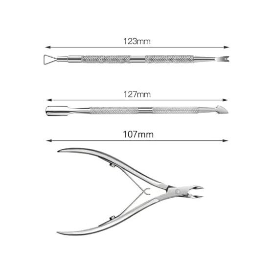 Cuticle nipper cuticle pusher [3-piece set] cuticle care, nail removal, cuticle treatment, cuticle nipper beauty tool set