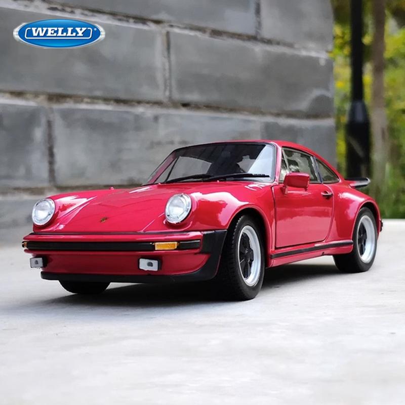 Welly 1/24 Scale 1974 Porsche 911 Turbo 3.0 Alloy Sports Car Model Diecast Metal Toy Vehicle Car Model Simulation Collection Kids Gift