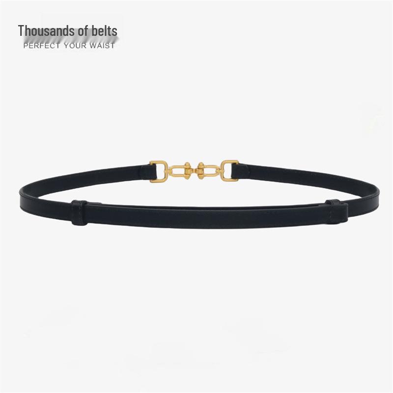 Women's Genuine Leather Retro Skirt Belt - 2023 High-End Design for Sweaters & Outerwear.