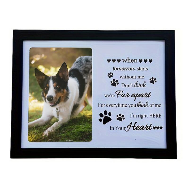 Photo Frame Pet Memorial Pictures Frame with Dog Cats Photo Holder Sympathy Gift Photo Sign Home Desktop Decors