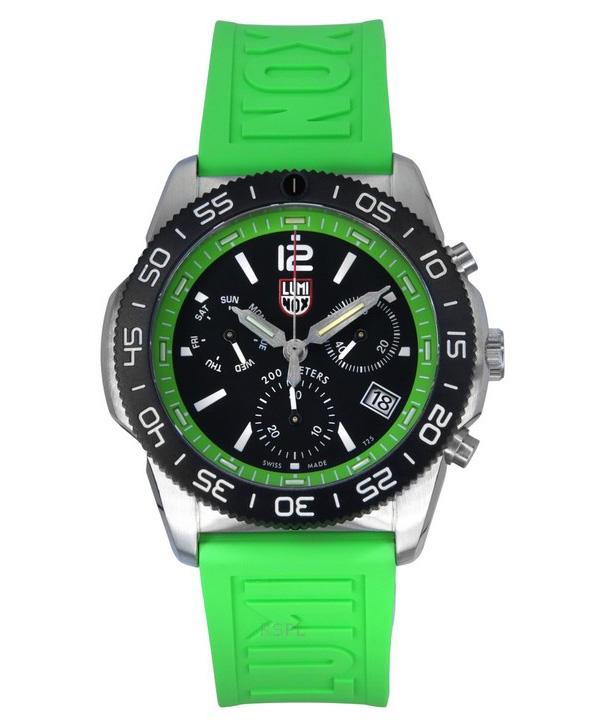 

Luminox Pacific Diver Chronograph с каучуковым ремешком и черным циферблатом, кварцевые часы XS.3157.NF 200M для мужчин чёрный