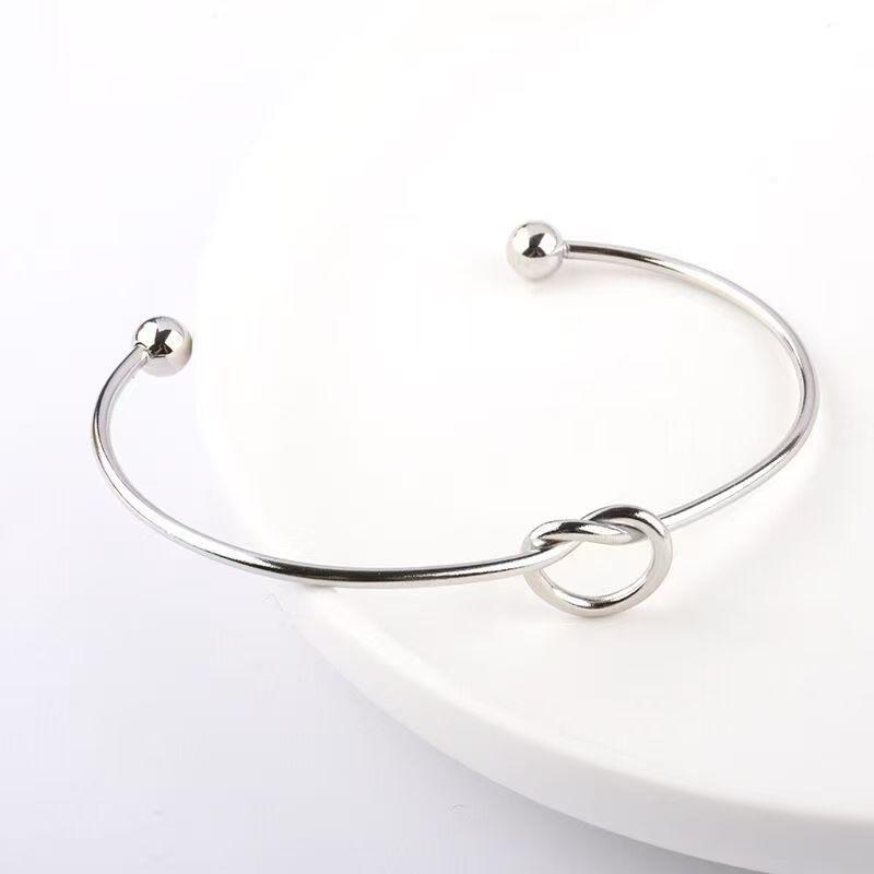 Adjustable Rose Gold Heart Knot Couple Bracelet