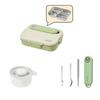 Capybara 304 Stainless Steel Divided Lunch Box With Bowl & Cutlery Microwave Students Portable Large Capacity Bento Box
