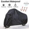 Motorradabdeckung Wasserdicht Ganzjährig Staubdicht UV-Schutz Outdoor Indoor Scooter 190T Verschleißfeste Stoff Motorradabdeckung