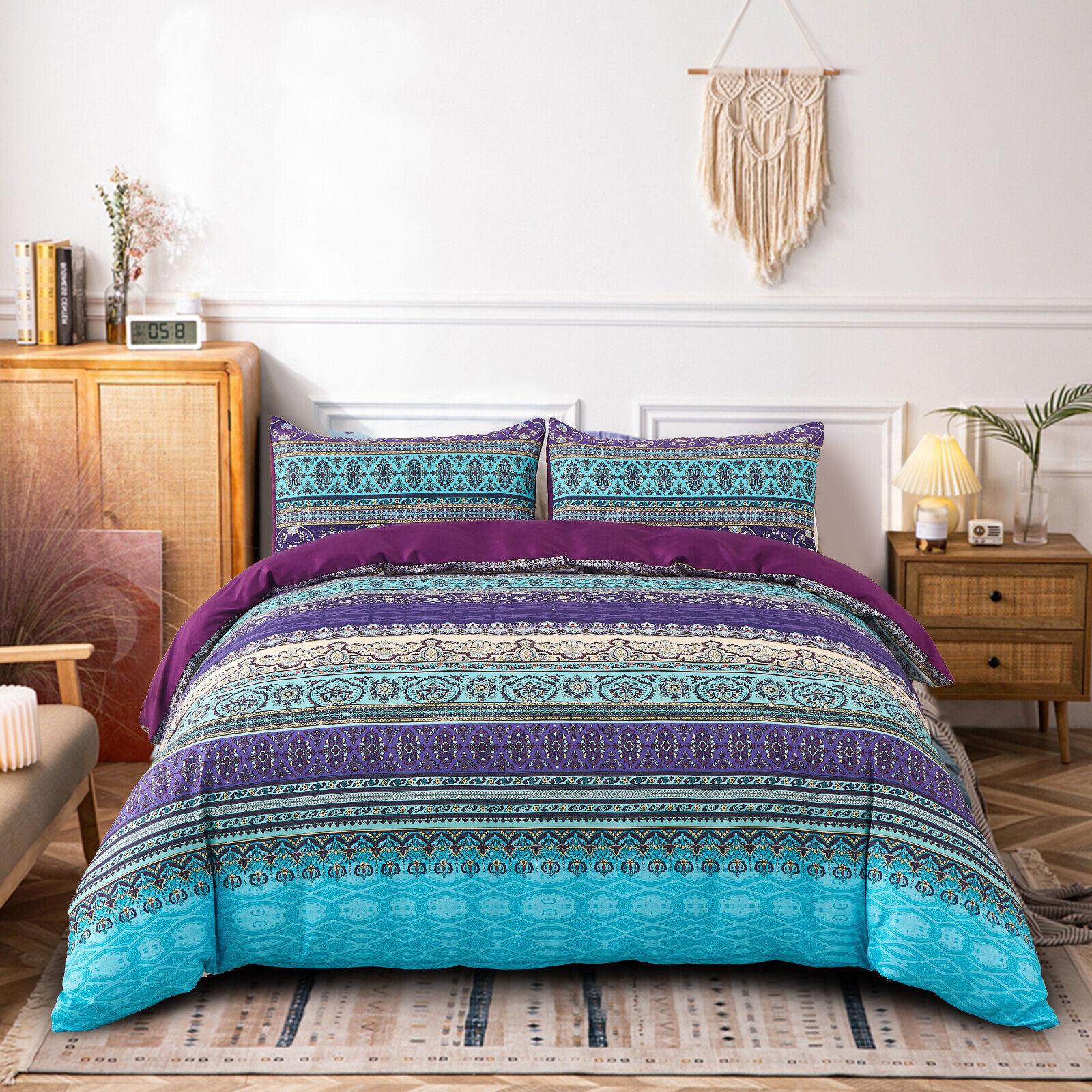 

Пододеяльник с цветочным принтом в богемном стиле, комплект постельного белья, одинарные двойные наволочки размера «king-size» Single 135x200cm