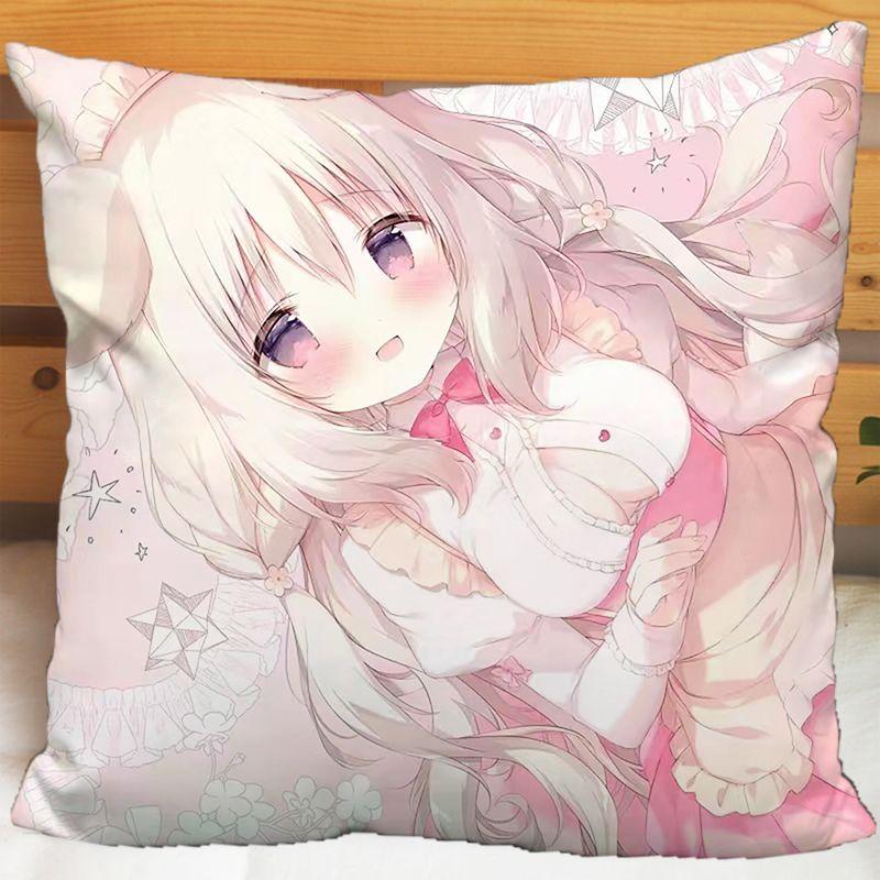 Choco-Late Sweet Love 3 Peripheral Pillowcases Fan Anime Square Plush Cushion Covers Birthday Gifts For Male And Female Students