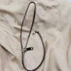 Titanium Steel Zipper Necklace Choker Clavicle Necklace Pull-able Zipper Sweater Chain  Couple