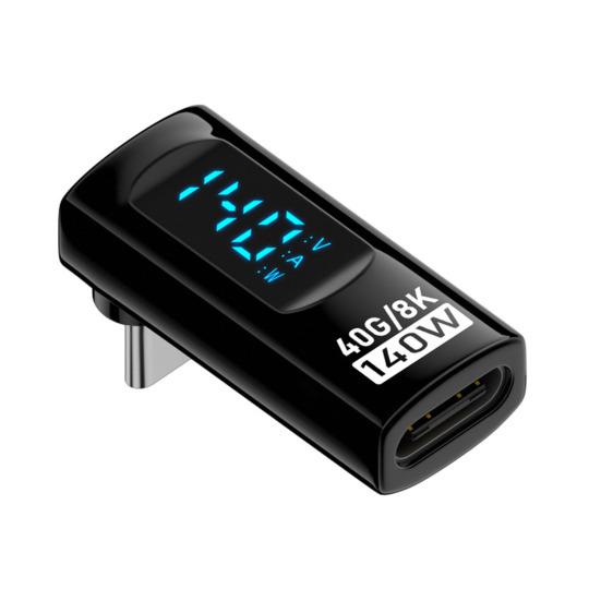 

Адаптер USB C 40 Гбит/с PD 140 Вт, угловой адаптер, высокоскоростная передача данных, интеллектуальный цифровой дисплей 8K