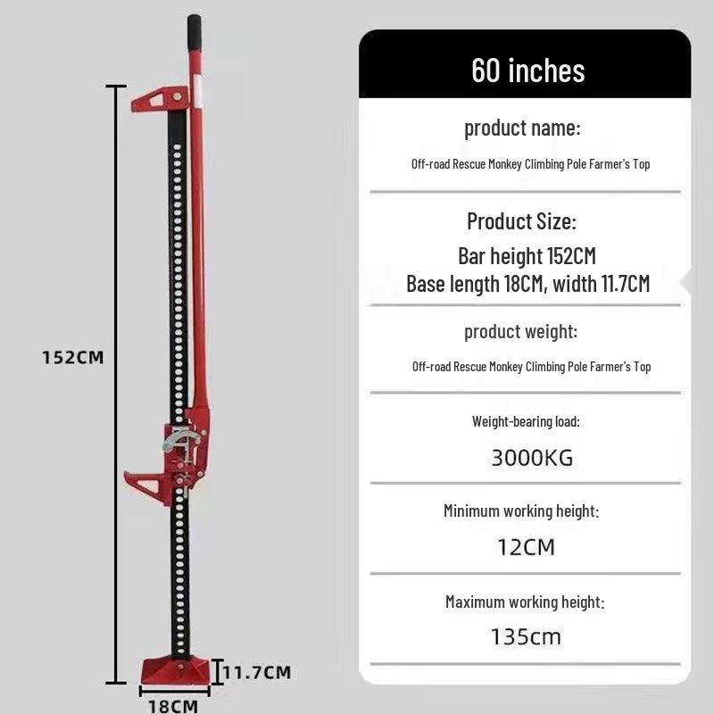Heavy-Duty Monkey Bar Farmer Top - Front Bumper Fixer (20", 33", 48", 60") Jack 