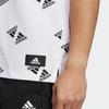 adidas Logo Allover-Print Poloshirt Herren Poloshirts Weiß HE7438