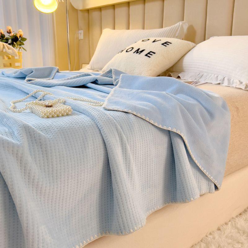 Thickened Waffle Knit Blanket: Office, Nap, Sofa, Aviation, Air Conditioning Use