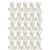 25pcs Shaped Paper Clips Metal Material Light Portable Golden Puppy Shapes Office Clips for Document