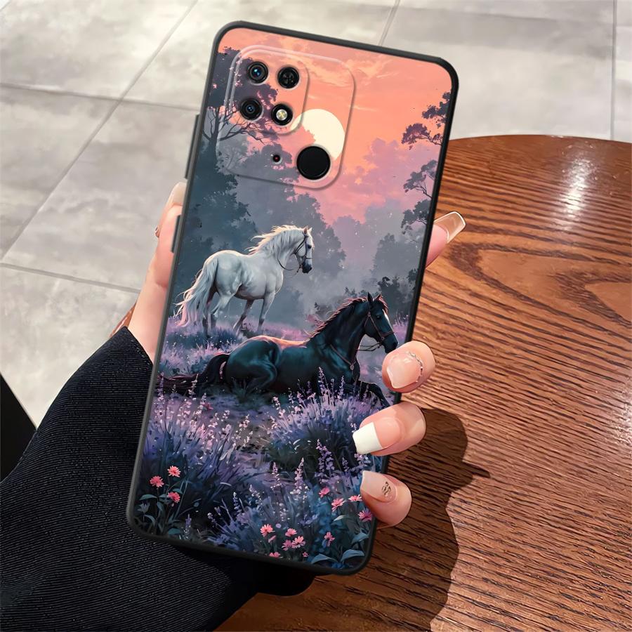 Case for Xiaomi Redmi 13C A3 10 14C 12C 9 A1 A2 Plus A4 K40 K80 Pro A5 Funda Phone Cover Cool Horse