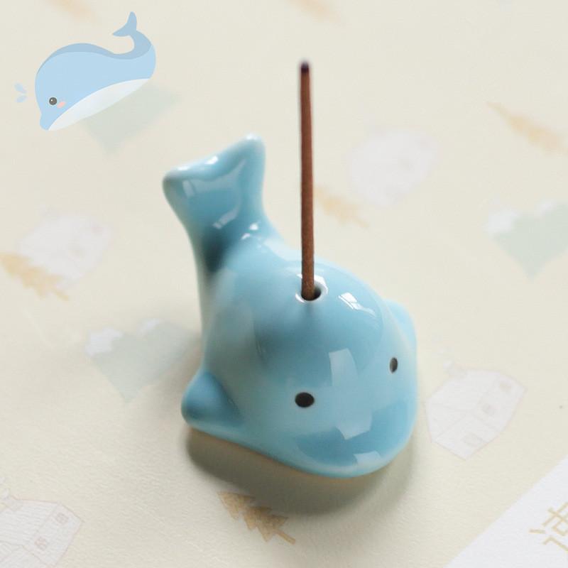 Creative Ceramic Cute Dolphin Incense Burner Animal Incense Holder Home Simple Agarwood Incense Stick