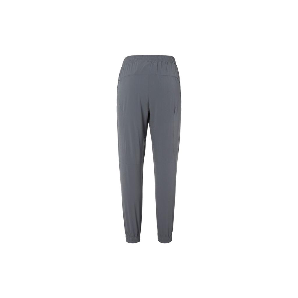 Anta Solid Color Slim Fit Logo Print Straight Leg Casual Pants Men Bottoms Gray 952227512-1