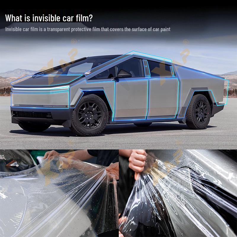 Cybertruck 2024+ TPU Transparent B-Pillar & Rearview Mirror Protective Film