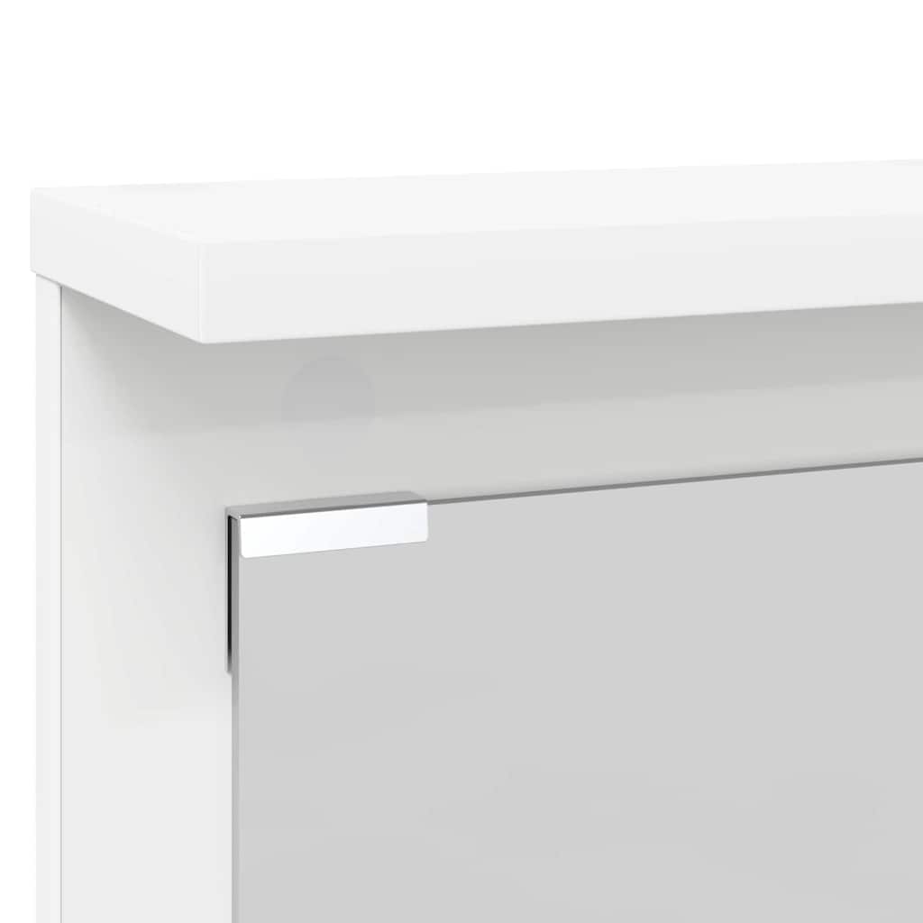 Wall Mounted Coat Rack with Shelf White 84 X 10 X 80 Cm