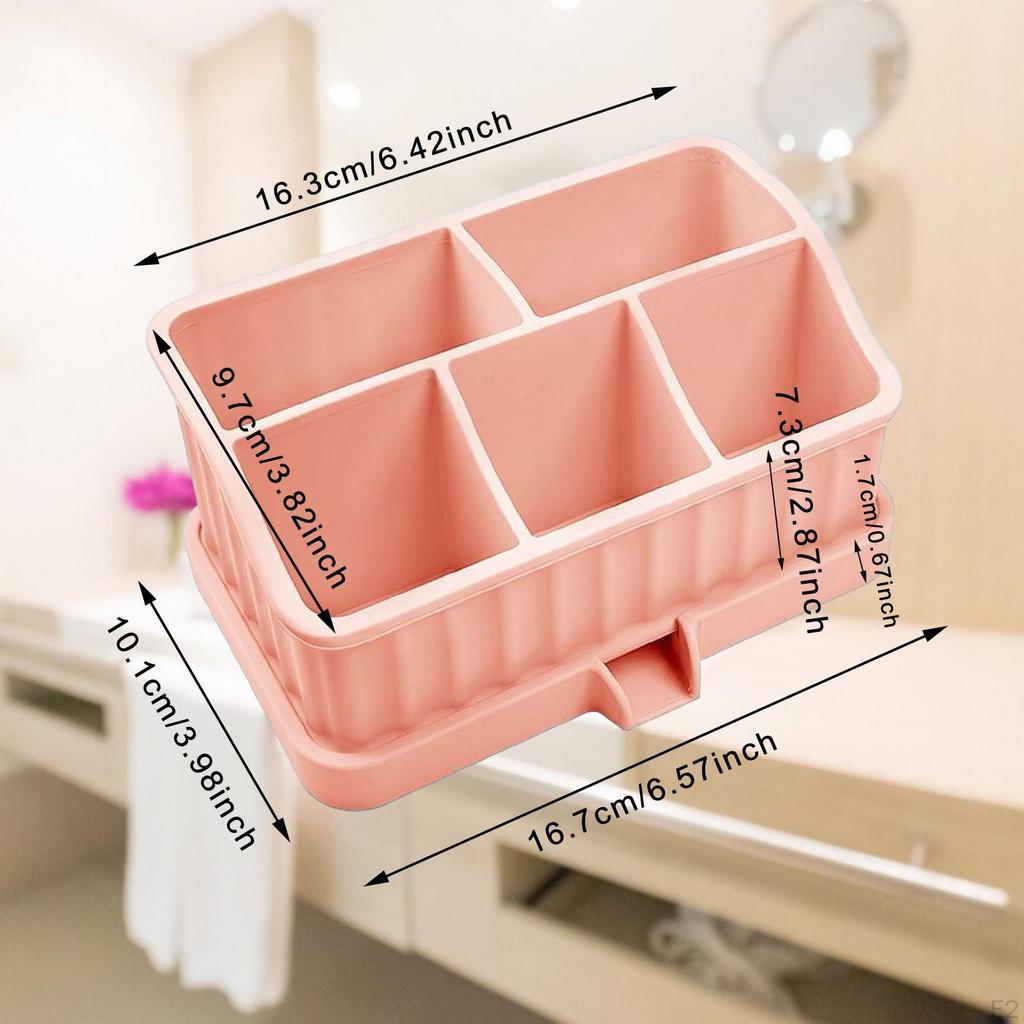 Bathroom Organizer for Electric Toothbrush, Toothpaste, And Soap Dish with Drainage