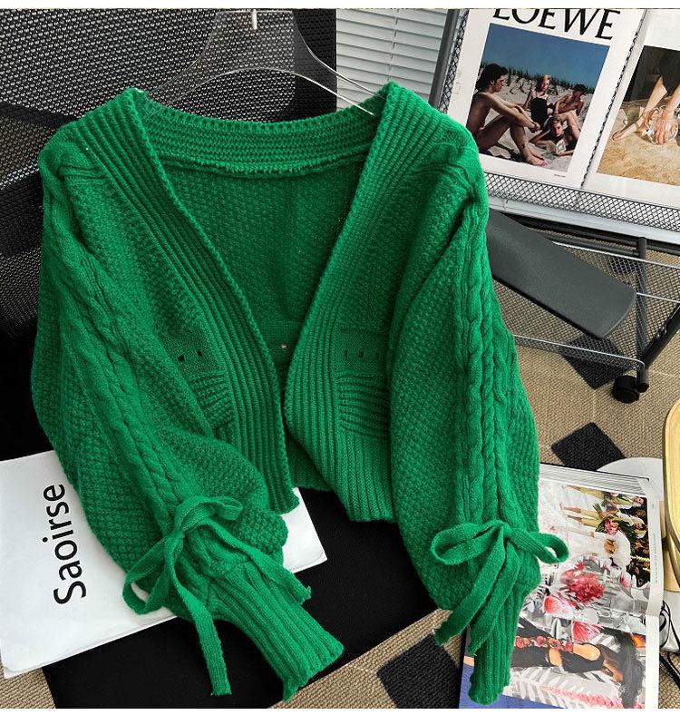 Damen 2025 Herbstmode Locker gestrickte Strickjacke – Sanfter Stil Kurzer Pullovermantel