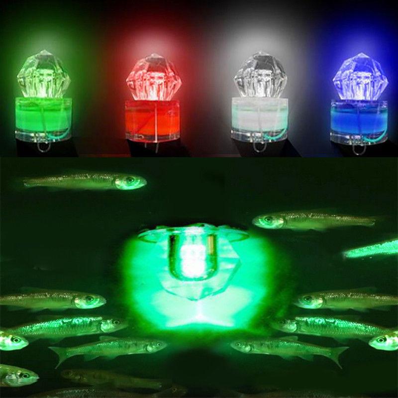 10/20/30/50PCS Mini LED Fishing Bait Light Waterproof ABS Fishing Lamp Green White Blue Red Colorful Luminous Fish Lure Lights