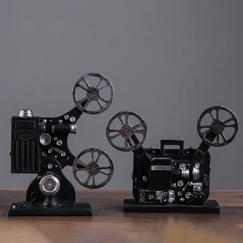 Retro Movie Projector Resin Ornament Camera Prop