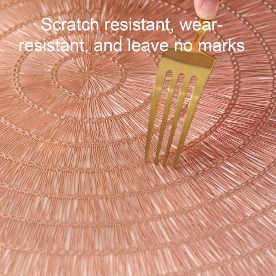 Reusable PVC Placemat Heat Resistant Dining Table Mat Wear-Resistant Stain-Proof Placemat for Home Kitchen Dining Table Protection