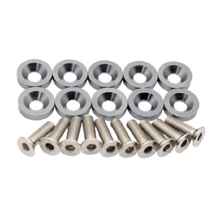 Car License Plate M6 Screws Fasteners Fenders Washer Bumper Engine Concave